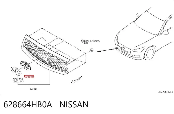  628664HB0A Nissan/Infiniti