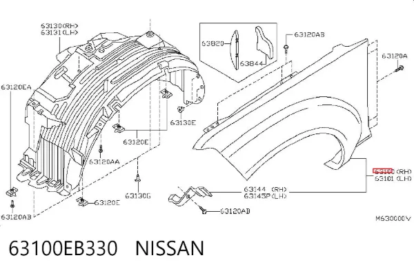 Aleta 63100EB330 Nissan/Infiniti