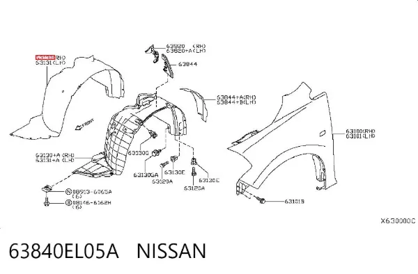  63840EL05A Nissan/Infiniti
