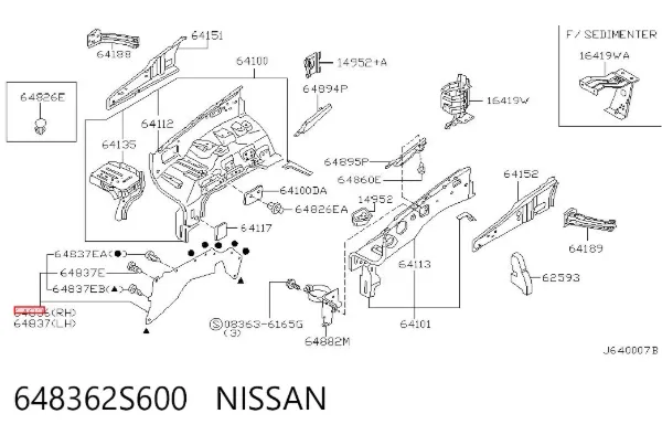  648362S600 Nissan/Infiniti