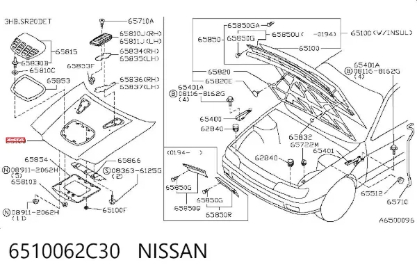 Capó 6510062C30 Nissan/Infiniti