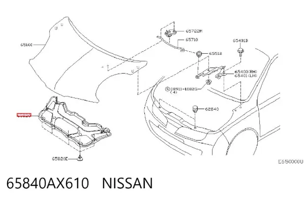 Aislamiento del Capó Nissan Micra K12