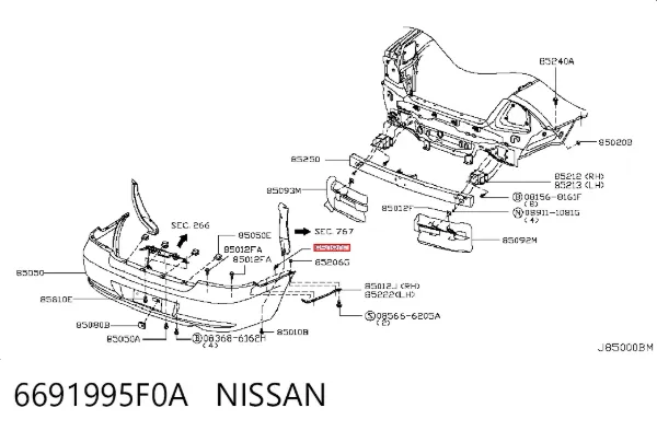  6691995F0A Nissan/Infiniti