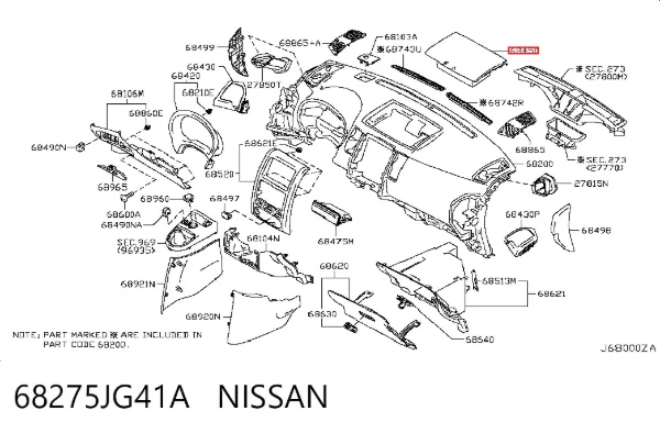  68275JG41A Nissan/Infiniti