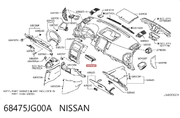  68475JG00A Nissan/Infiniti