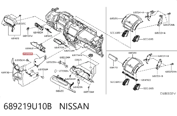 689219U10B Nissan/Infiniti