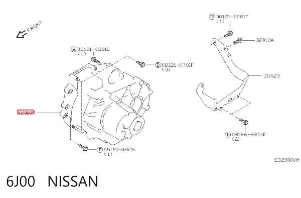 Caja de cambios 6J00 Nissan/Infiniti