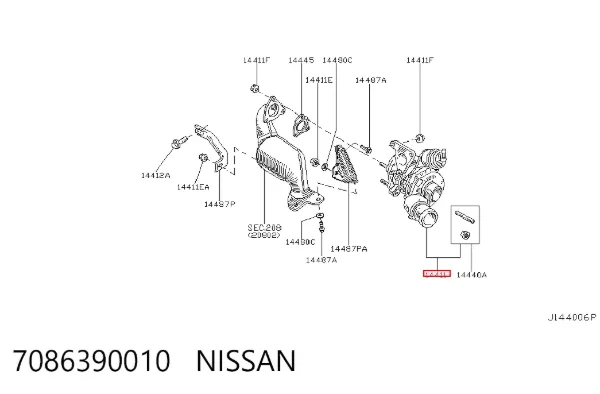 Turbocompresor 7086390010 Nissan/Infiniti