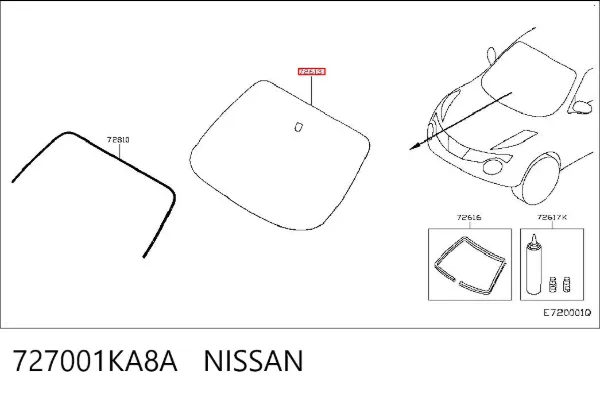Parabrisas 727001KA8A Nissan/Infiniti