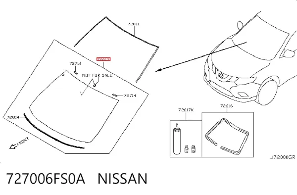 Parabrisas 727006FS0A Nissan/Infiniti