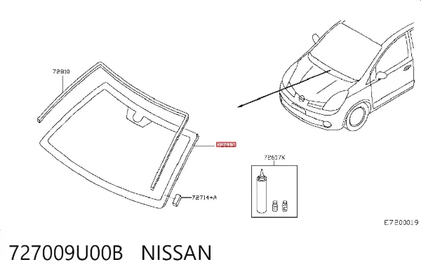 Parabrisas 727009U00B Nissan/Infiniti