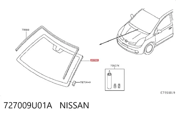 Parabrisas 727009U01A Nissan/Infiniti