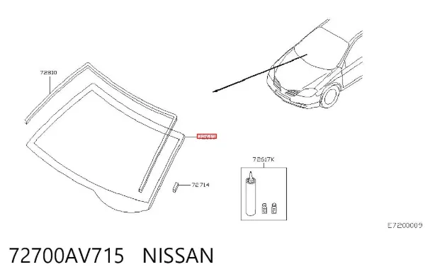 Parabrisas 72700AV715 Nissan/Infiniti