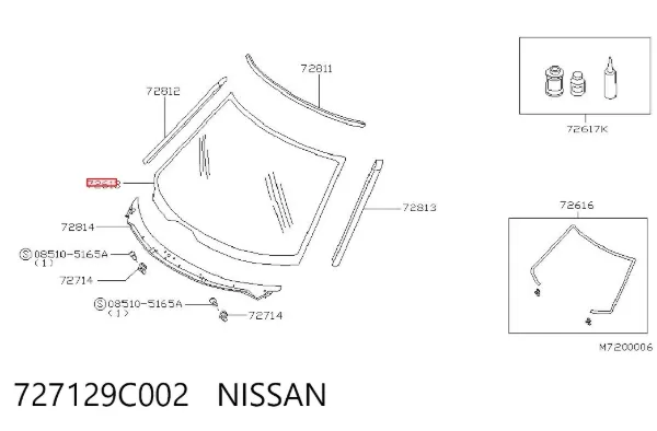 Parabrisas 727129C002 Nissan/Infiniti