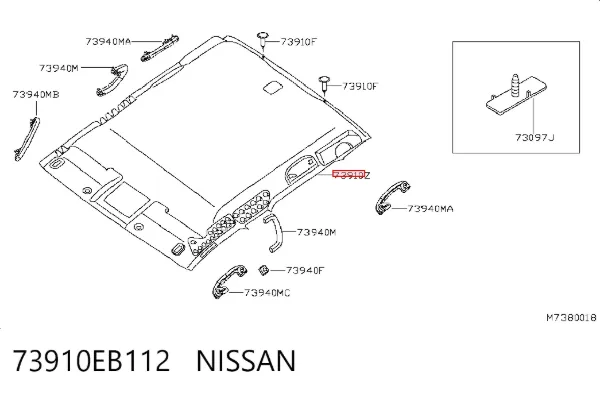 Techo interior 73910EB112 Nissan/Infiniti