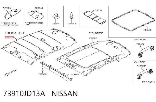 Techo interior Nissan Qashqai I