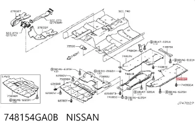 Fondo de carrocería NISSAN 748154GA0B