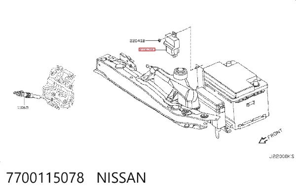 Relé de los calentadores 7700115078 Nissan/Infiniti