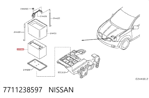 Batería 7711238597 Renault (RVI)