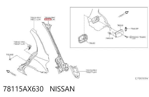  78115AX630 Nissan/Infiniti