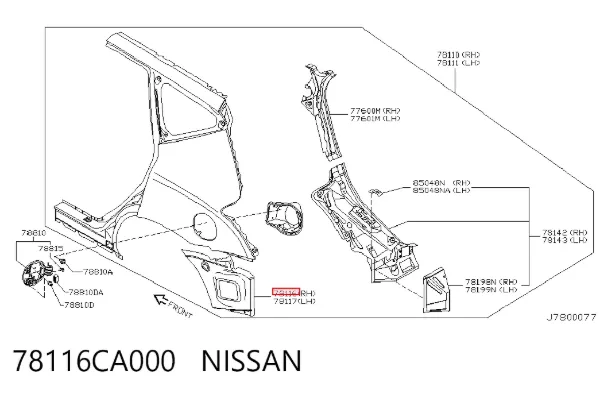  78116CA000 Nissan/Infiniti