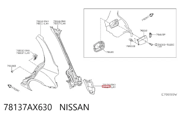  78137AX630 Nissan/Infiniti