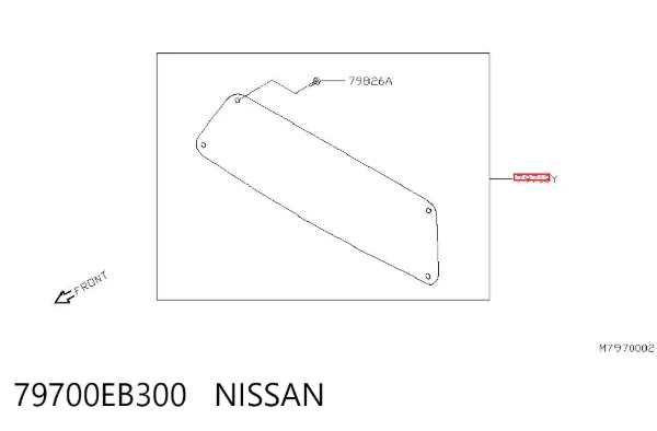 Luna trasera 79700EB300 Nissan/Infiniti