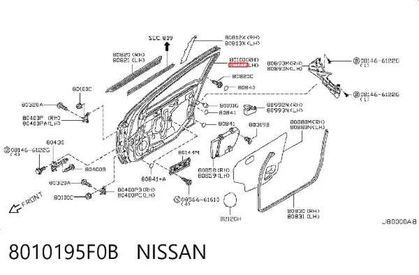 Puerta delantera izquierda Nissan Almera CLASSIC