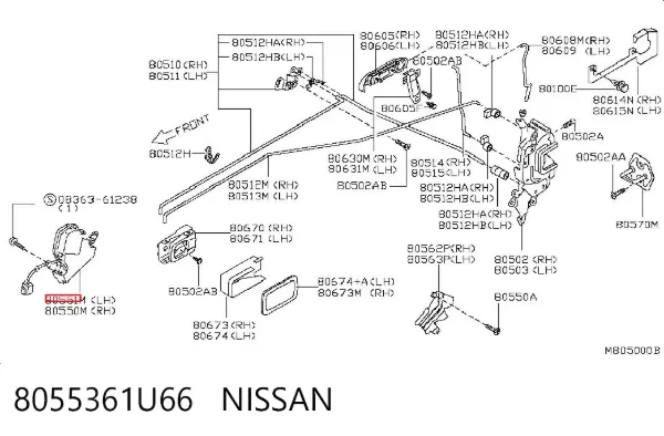  8055361U66 Nissan/Infiniti