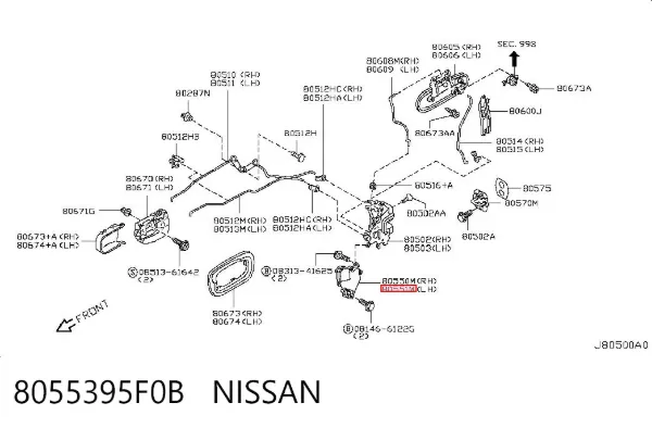  8055395F0B Nissan/Infiniti