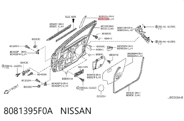  8081395F0A Nissan/Infiniti