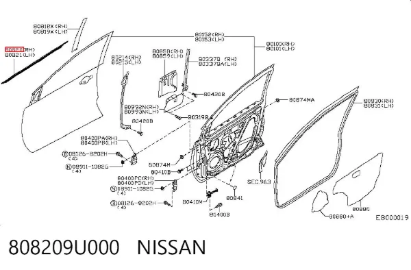  808209U000 Nissan/Infiniti