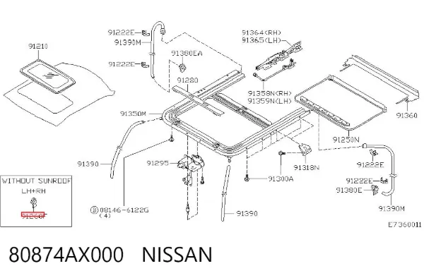  80874AX000 Nissan/Infiniti