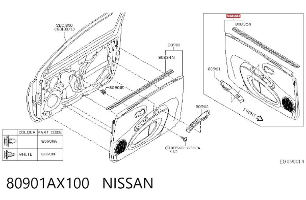  80901AX100 Nissan/Infiniti