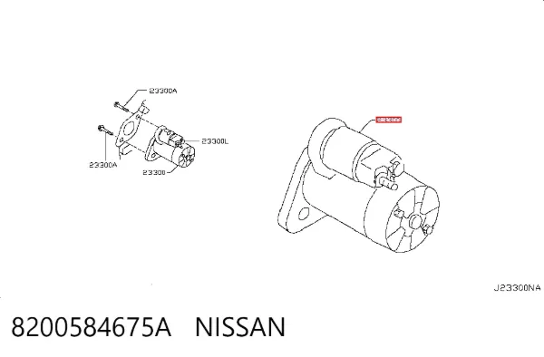 Motor de arranque 8200584675A Nissan/Infiniti