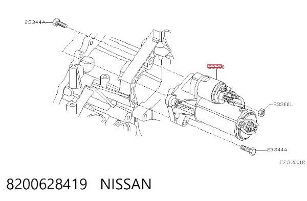 Motor de arranque 8200628419 Nissan/Infiniti