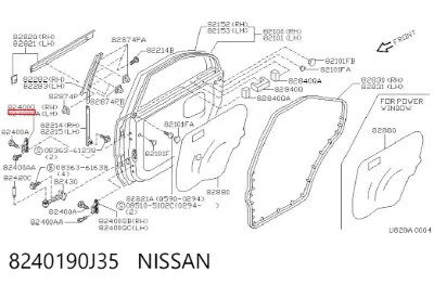 Bisagra de puerta delantera NISSAN 8240190J35