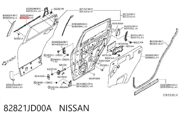  82821JD00A Nissan/Infiniti