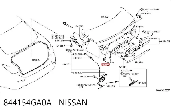  844154GA0A Nissan/Infiniti