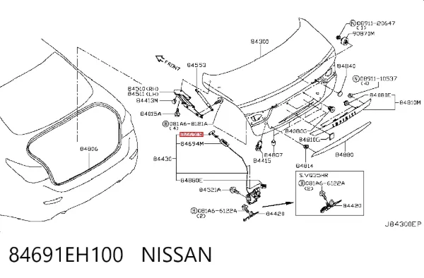  84691EH100 Nissan/Infiniti