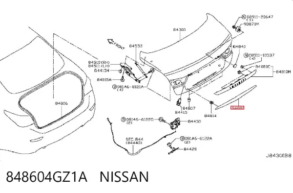 848604GZ1A Nissan/Infiniti
