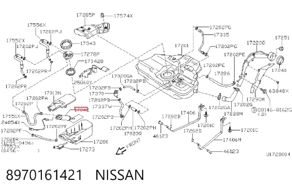 Elemento de turbina de la bomba de combustible 8970161421 Nissan/Infiniti