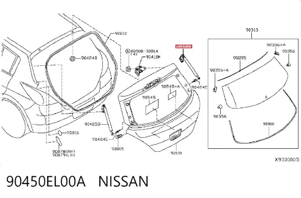 Amortiguador maletero Nissan Tiida C11X