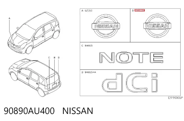 Emblema Nissan Primera WP12
