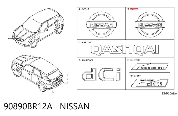 Emblema Nissan Qashqai I