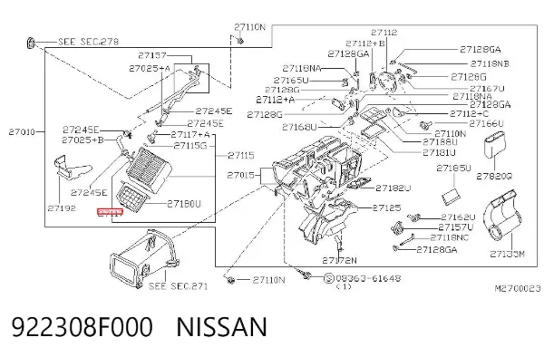  922308F000 Nissan/Infiniti