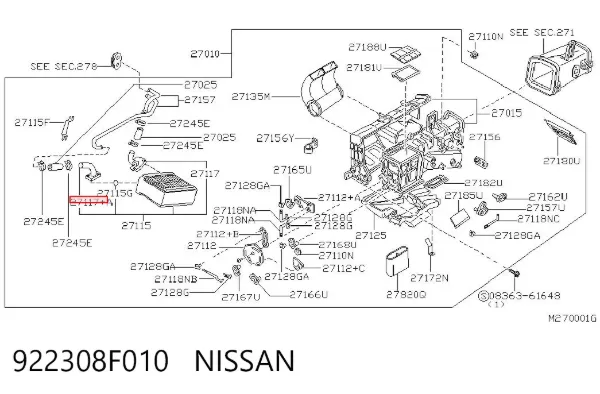  922308F010 Nissan/Infiniti