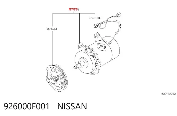 Compresor de aire acondicionado 926000F001 Nissan/Infiniti