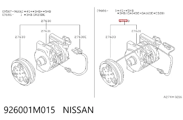 Compresor de aire acondicionado Nissan Micra K10