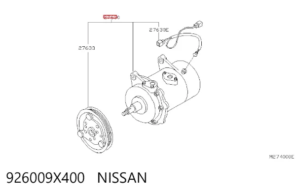 Compresor de aire acondicionado 926009X400 Nissan/Infiniti